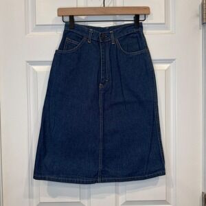 Vintage Calvin Klein High Waisted Denim Skirt Made in USA Womens Size 8